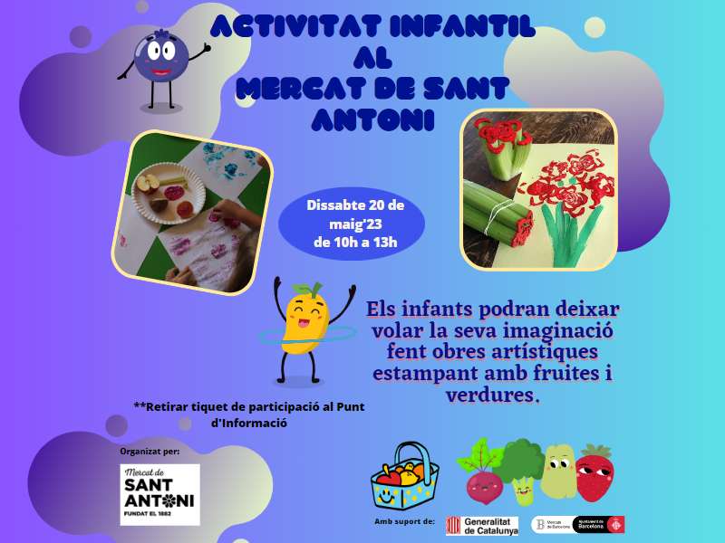 ACTIVIDAD INFANTIL EN MERCADO DE SANT ANTONI